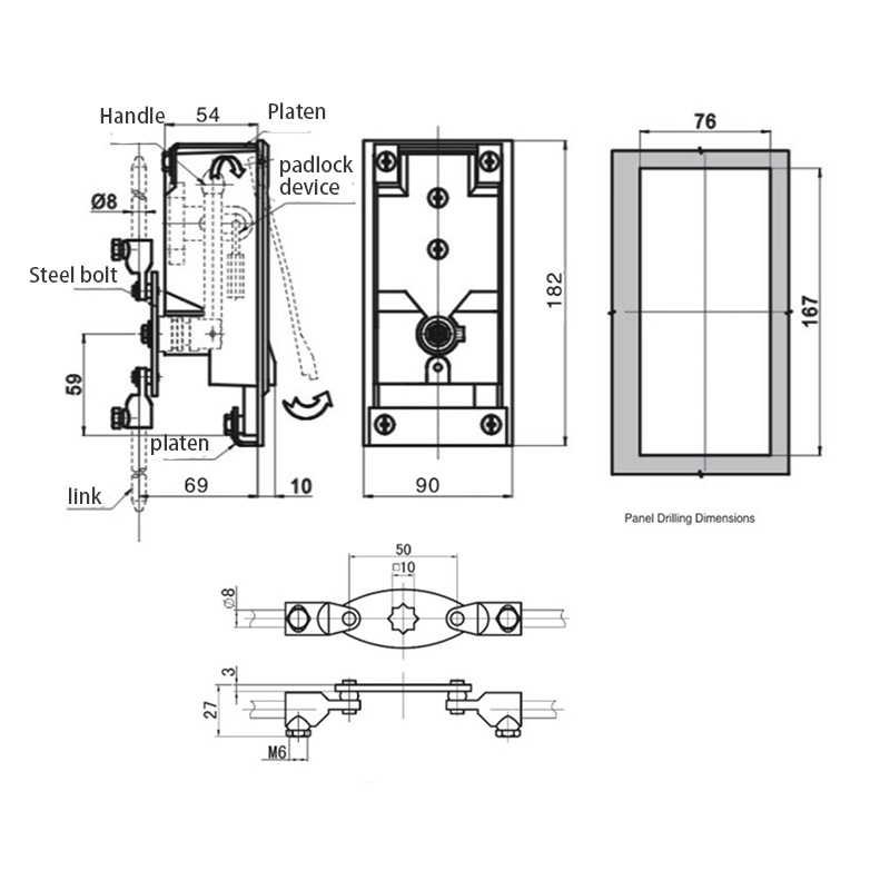 Khóa thay đổi hộp công nghiệp bằng thép không gỉ FMS888-1S Khóa thay đổi hộp công nghiệp bằng thép không gỉ FMS888-1S