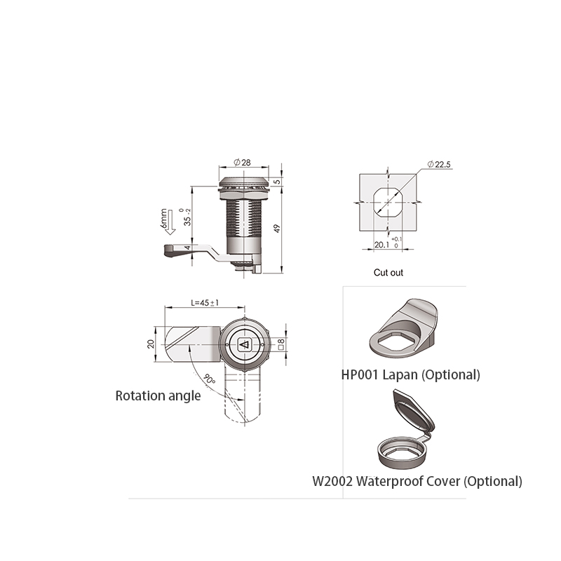 Khóa tủ loại nén công nghiệp cơ sở bằng thép không gỉ MS816-4B Khóa tủ loại nén công nghiệp cơ sở bằng thép không gỉ MS816-4B