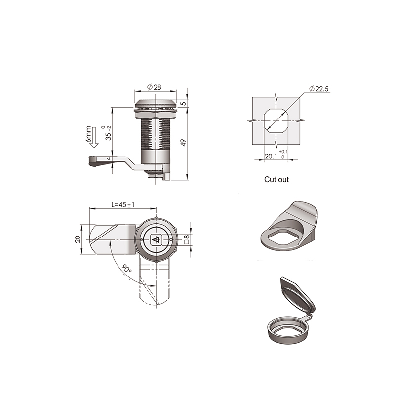 Khóa tủ loại nén công nghiệp cơ sở bằng thép không gỉ MS816-4B Khóa tủ loại nén công nghiệp cơ sở bằng thép không gỉ MS816-4B