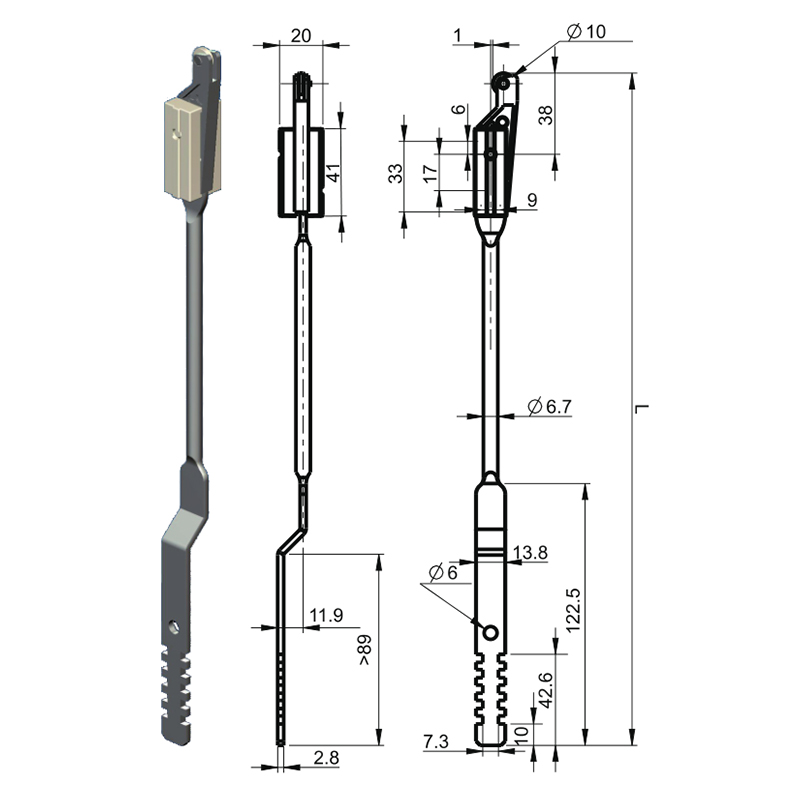 Phụ kiện khóa công nghiệp thanh kết nối LG002-1